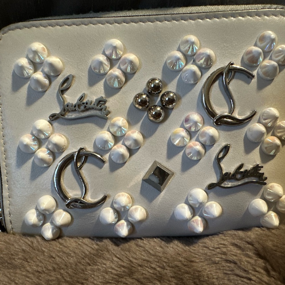 Christian Louboutin White Embellished Women's wallet